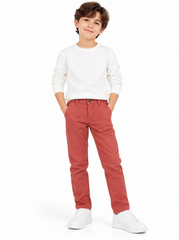 Guess Boy Rose Coral Slim Fit Stretch Chino Pants | SM GARMENTS