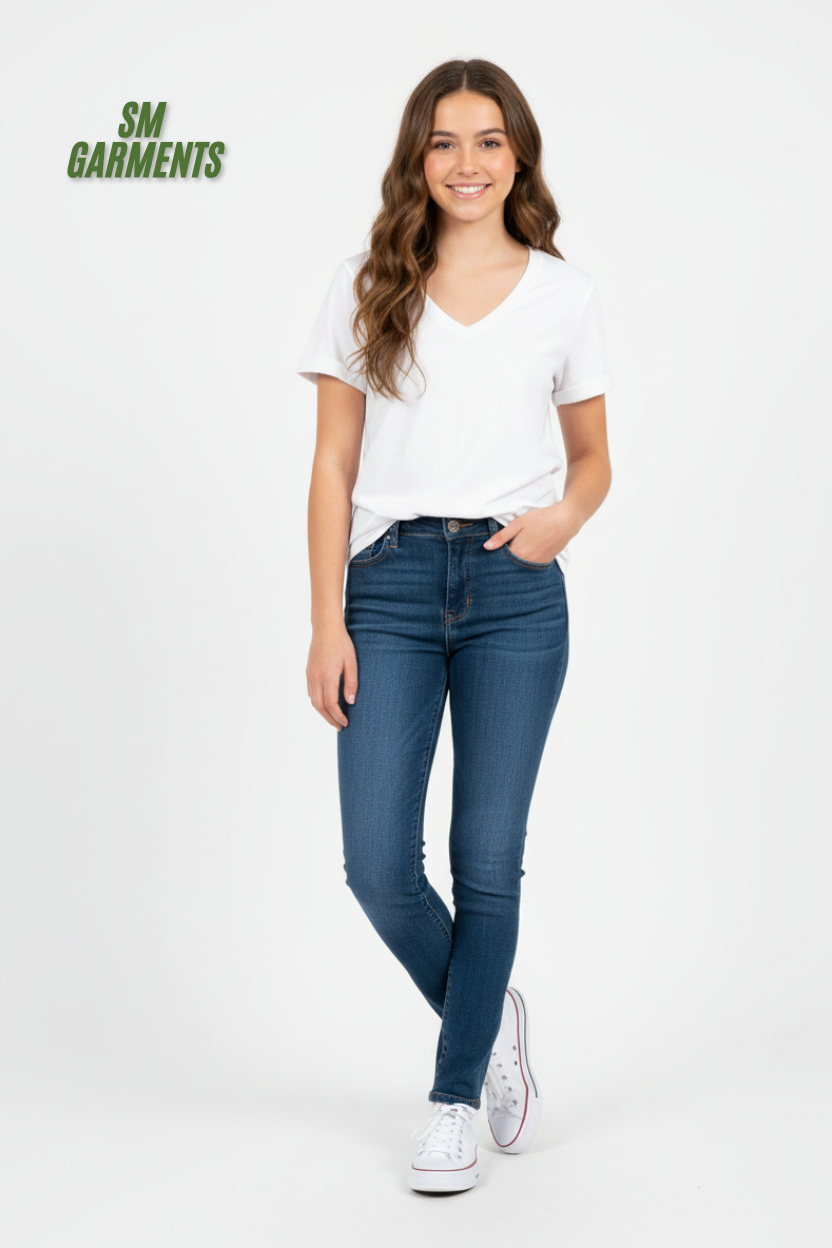 NICE & CHIC WOMENS PLAIN WHITE T-SHIRT