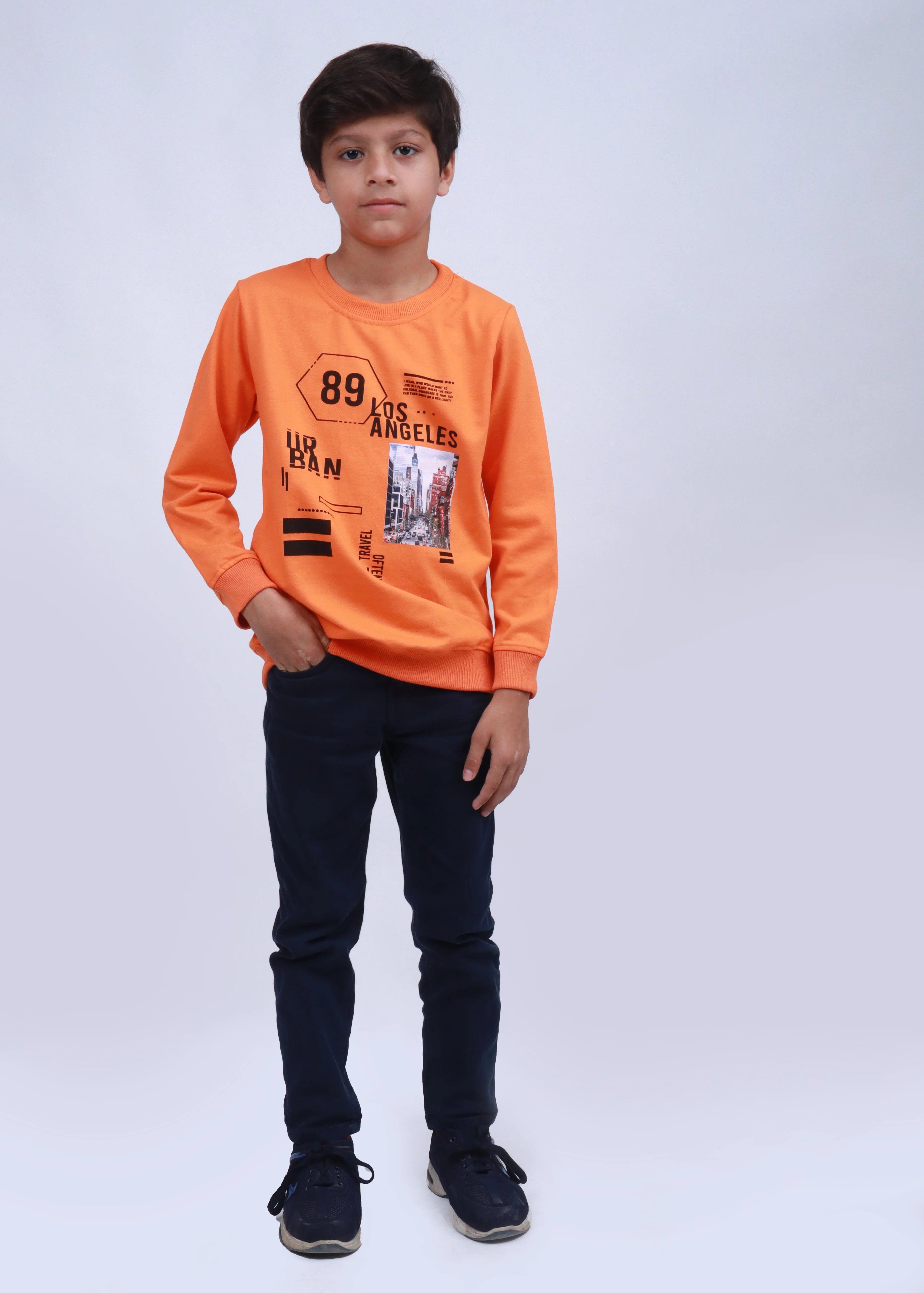 NEXT ORANGE LOS ANGELES PRINTED SWEATSHIRT