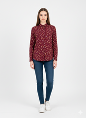 AMISU WOMEN FLORAL PRINT SHIRT