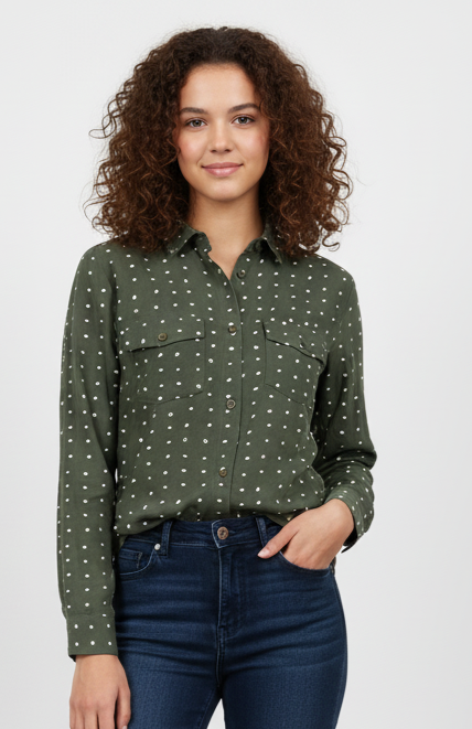 INFLUX PRINTED WOMENS SHIRT/TOP