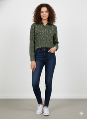 INFLUX PRINTED WOMENS SHIRT/TOP