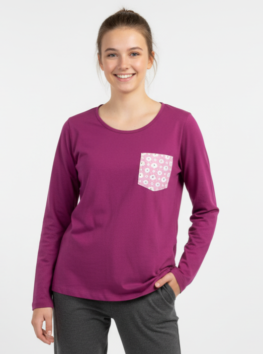 WOMENS PRINTED POCKET TEES