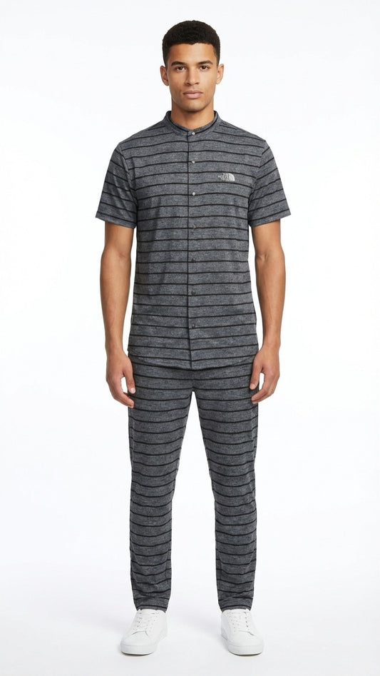 TNF Mens Dri Fit Striped Performance Shirt