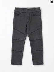 Girls' Soft Stretch Washed Black Moto Jeggings – Everyday Casual Wear