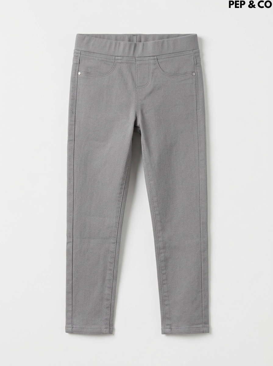 Girls' Soft Stretch Grey Jeggings – Pep & Co Casual Wear