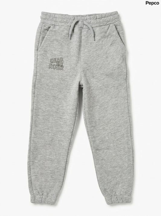 Kids' Graphic Fleece Joggers - Heather Grey