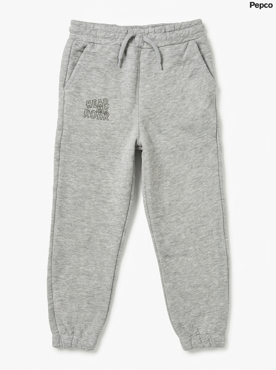 Kids' Graphic Fleece Joggers - Heather Grey