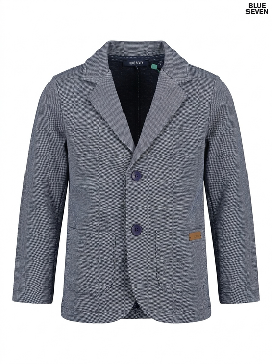 Boys' Textured Knit Blazer - Navy Blue
