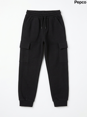 Kids' Casual Cargo Joggers - Black