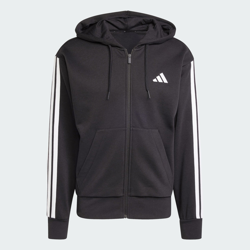 Men Essentials 3-Stripes Fleece Hoodie