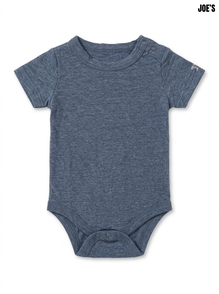 Joe's Baby Boys Heather Blue Short-Sleeve Jersey Bodysuit| SM GARMENTS