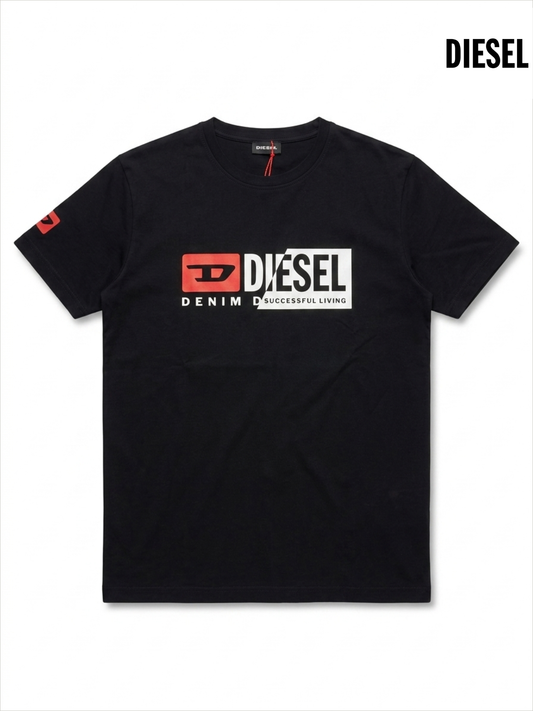 Diesel T-shirt with dual logo print