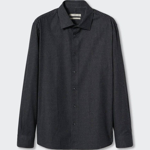 MNG MENS SLIM FIT CHECK SHIRT