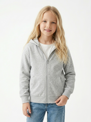PEPCO TEENS GIRLS BASIC ZIPPED HOODIE
