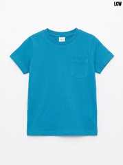 LCW Boys Bright Blue Short-Sleeve Pocket T-Shirt| SM GARMENTS