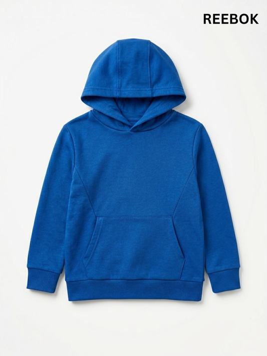 REEBOK GIRLS ROYAL BLUE HOODED PULLOVER