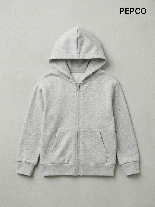 PEPCO TEENS GIRLS BASIC ZIPPED HOODIE