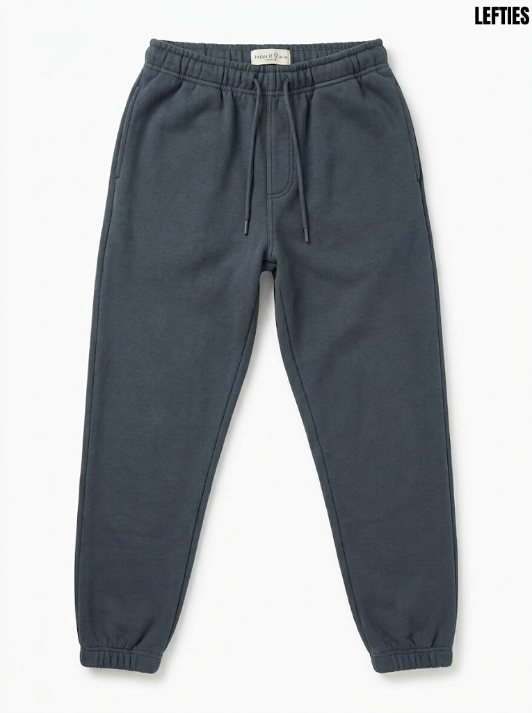 Lefties Boys' Dark Charcoal Grey Solid Drawstring Fleece Jogger Pants| SM GARMENTS