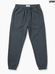 Lefties Boys' Dark Charcoal Grey Solid Drawstring Fleece Jogger Pants| SM GARMENTS