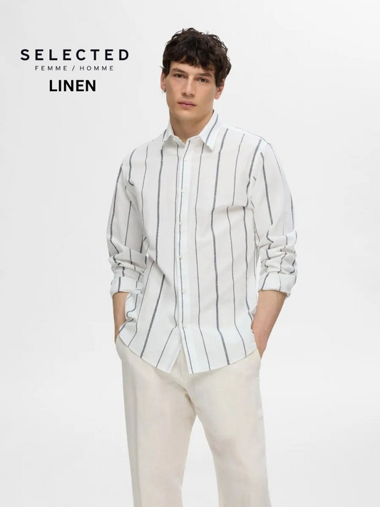 SELECTED HOMME LINEN SLIM CINTREE SHIRT