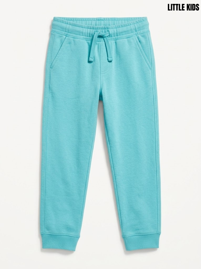 Littlekids Kids Turquoise Blue Casual Athletic Jogger Pants| SM GARMENTS