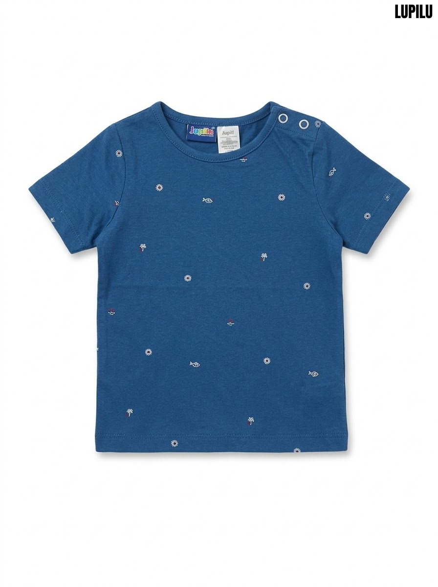 Lupilu Baby Boys Blue All-Over Tropical Print Short-Sleeve T-Shirt | SM GARMENTS