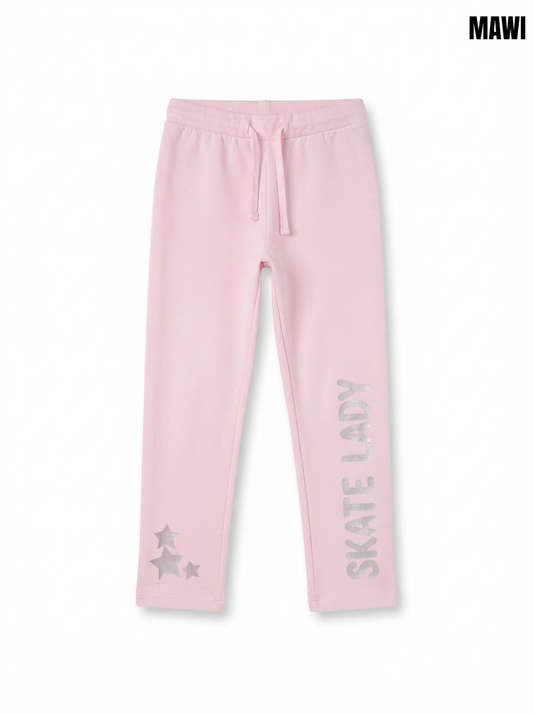 Girls' Pink "Skate Lady" Joggers | Comfortable Kids Activewear