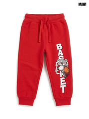 Boys' Red Basketball Graphic Fleece Jogger Pants