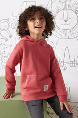 MAX FASHION Badge Detail Hooded Sweatshirt