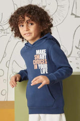 MAX FASHION Slogan Hooded Sweatshirt