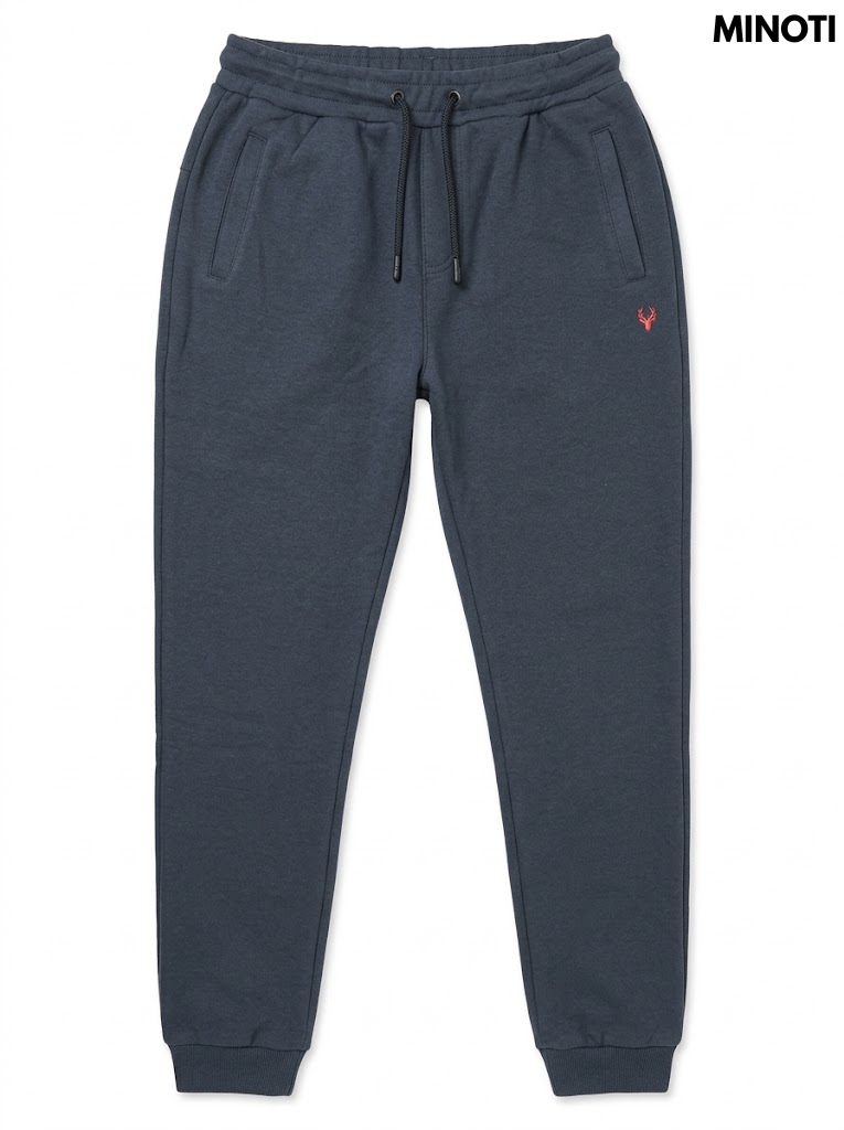 Minoti Boys Dark Charcoal Navy Fleece Embroidered Jogger Pants| SM GARMENTS