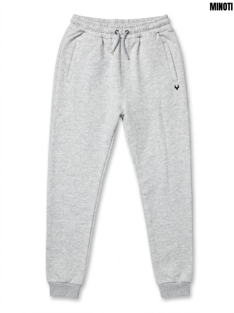 Minoti Boys Light Grey Heather Fleece Active Jogger Pants| SM GARMENTS