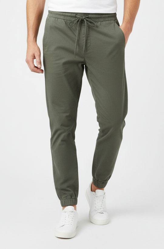 ZR MENS BASIC GREEN JOGGER TROUSER