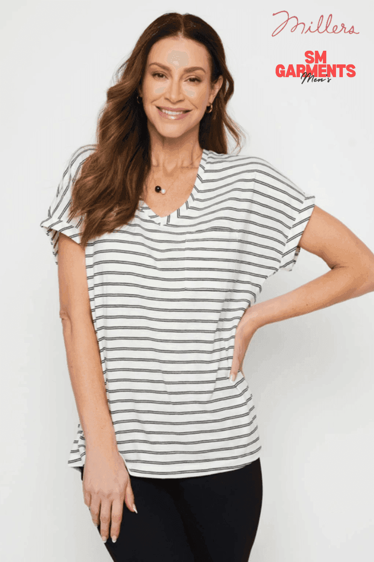 MILLERS EXTENDED SLEEVE STRIPE T-SHIRT