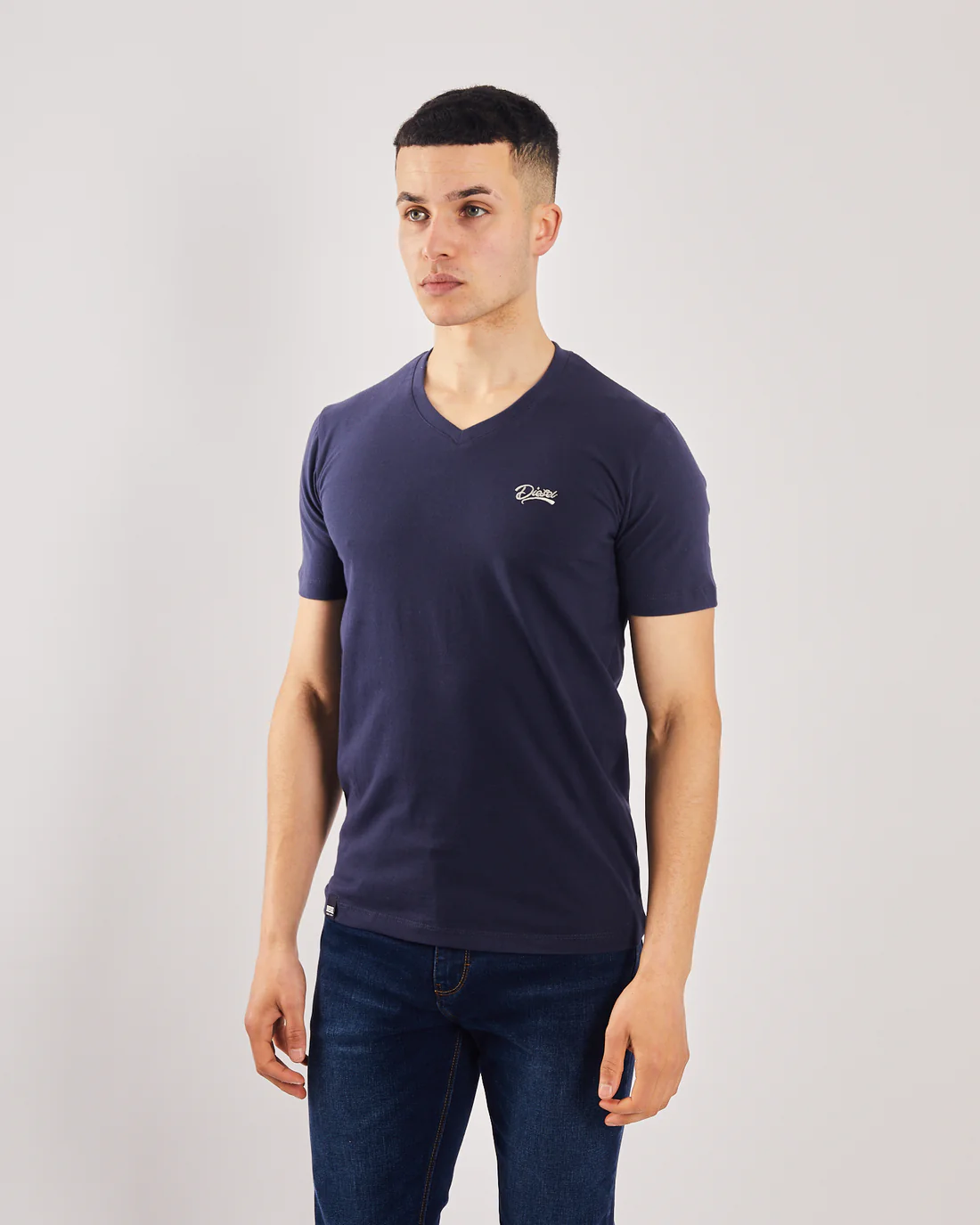 DEISEL Basic Oakley V Neck Navy Iris Tee