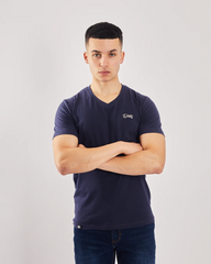 DEISEL Basic Oakley V Neck Navy Iris Tee