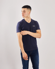 DEISEL Basic Oakley V Neck Navy Iris Tee