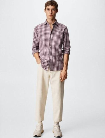 MNG MENS MICRO CHECK SLIM FIT SHIRT