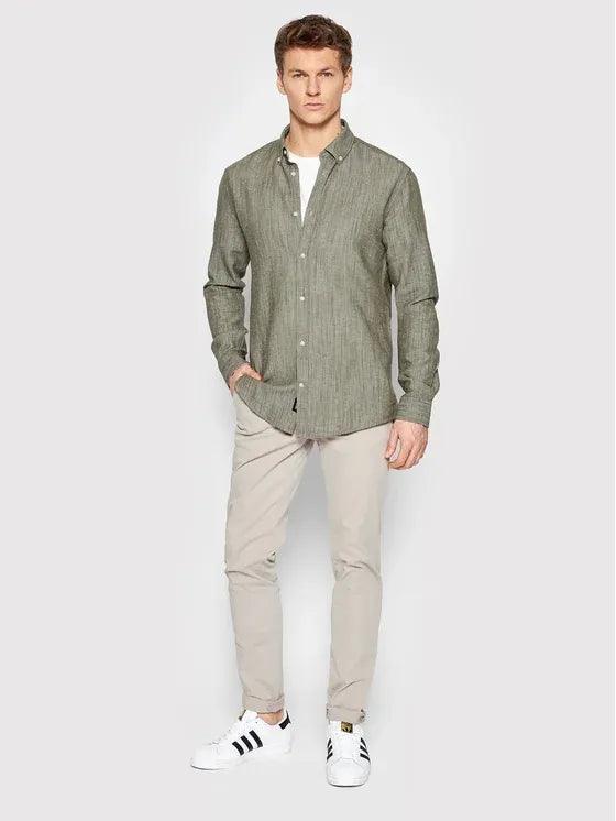 ONLY & SONS LINEN SHIRT SLIM FIT