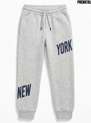 Boys' Grey "New York" Graphic Joggers | Comfortable Kids Sweatpants