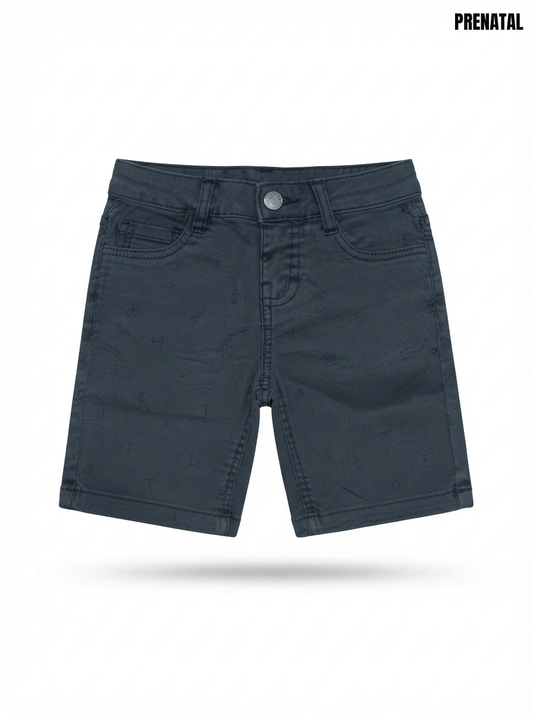 Boys' Dark Grey Patterned Casual Shorts