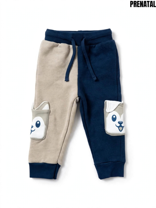 Boys' Two-Tone Puppy Pocket Joggers | Comfortable Kids Casual Pants