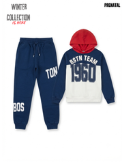 WINTER Boys' 2-Piece "BSTN Team 1960" Hoodie and Jogger Tracksuit Set