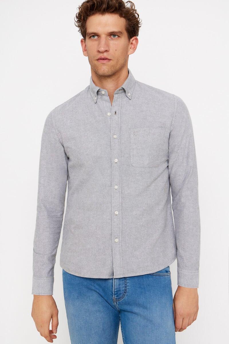 Plain Brushed Oxford Shirt