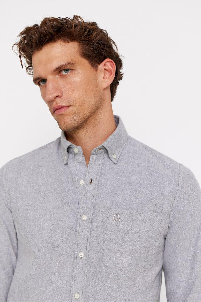 Plain Brushed Oxford Shirt