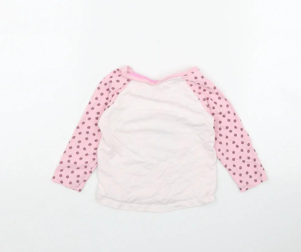 Matalan Girls Pink Cotton Basic T-Shirt