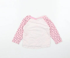 Matalan Girls Pink Cotton Basic T-Shirt