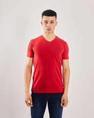 DEISEL Basic Oakley V Neck Barbados Cherry Tee