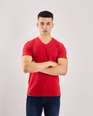 DEISEL Basic Oakley V Neck Barbados Cherry Tee
